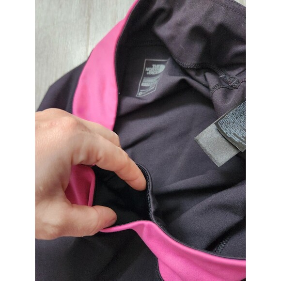 North Face Flash Dry Compression Capri Leggings Black Pink Cancer Awareness XL - Picture 6 of 12